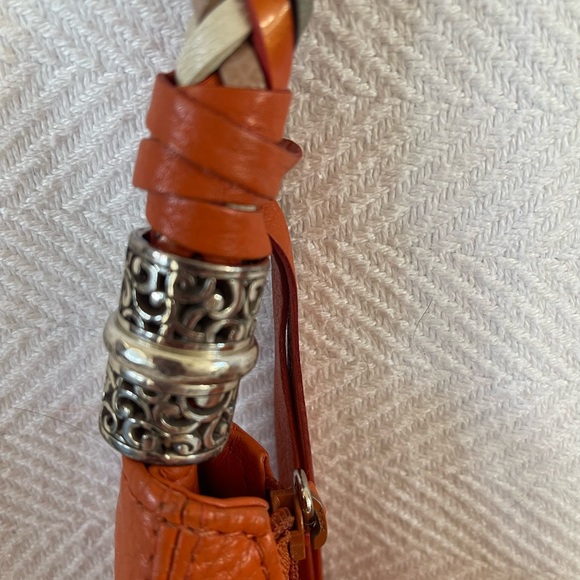 Brighton Orange Hobo Bag with Braided Handle - Picture 4 of 6